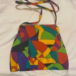 Vintage Colorful Multicolored Crossbody Bag